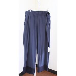 NWT Universal Standard Soiree Double Luxe Pull on Pants Size L 22 24 Navy Blue